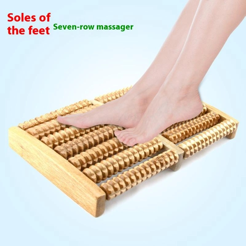 Reflexology Foot Roller - 1PC Wooden Foot Massager Roller Reflexology