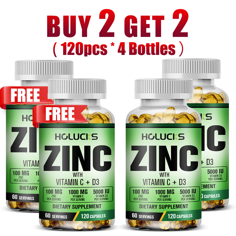 HOLUCKS Premium Zinc Vitamin C - Health Wellness Vitamins review and price