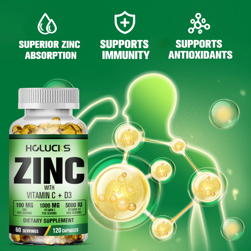 HOLUCKS Premium Zinc Vitamin C - Health Wellness Vitamins review and price