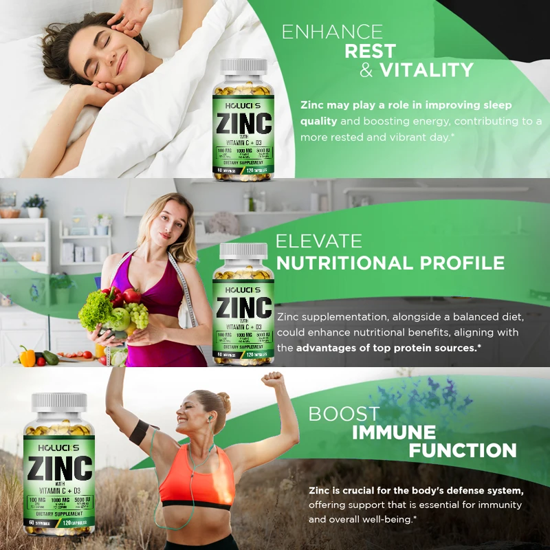 HOLUCKS Premium Zinc Vitamin C - Health Wellness Vitamins review and price