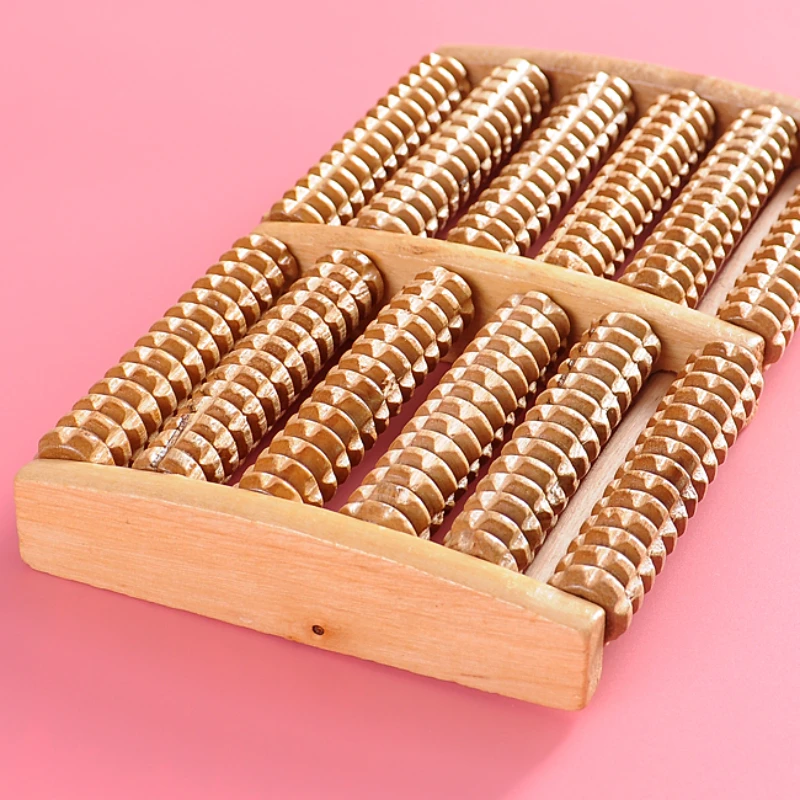 Wooden 6 Row Foot Massager Pai - Reflexology Foot Roller review and price