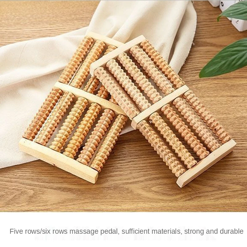 Wooden 6 Row Foot Massager Pai - Reflexology Foot Roller review and price