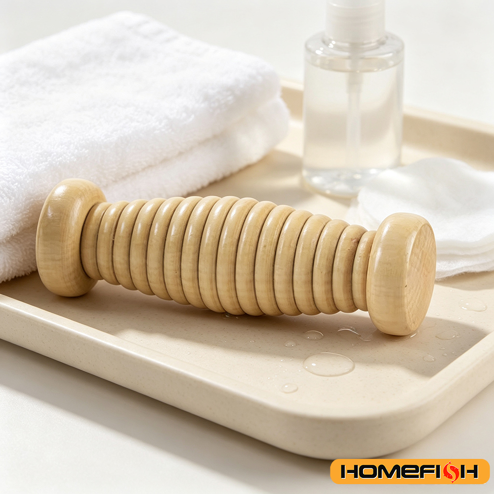 Wooden Massager Body Back Wood - Reflexology Foot Roller review and price